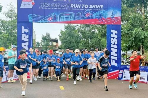 Gia Lai: Hơn 200 vận động viên tham gia Giải chạy gây quỹ UKA Run To Shine 2026