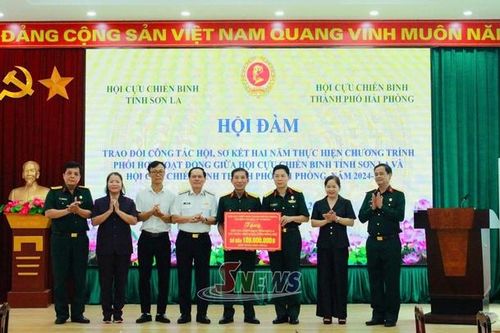 Hội CCB tỉnh Sơn La và Thành phố Hải Phòng tăng cường hợp tác, trao đổi kinh nghiệm hoạt động