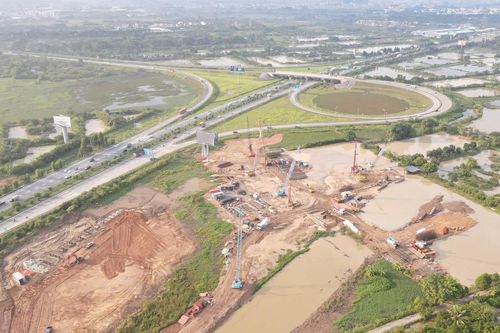 Cận cảnh đại công trường đường nối sân bay Gia Bình với Thủ đô