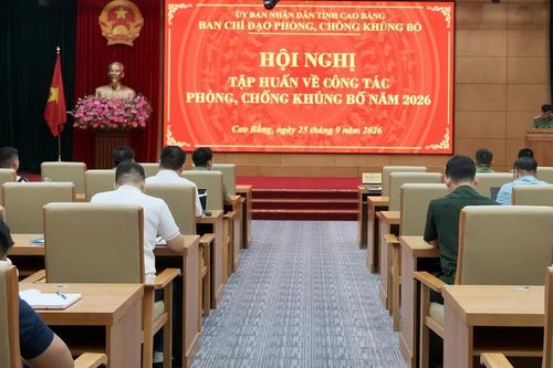 Hội nghị tập huấn phòng, chống khủng bố năm 2026 tại Cao Bằng