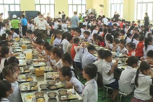 Xã Tam Hưng kiểm soát bữa ăn bán trú từ bếp ăn đến khay cơm