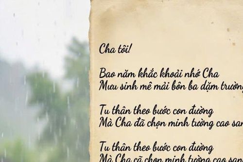 Cha tôi - một miền ký ức không phai