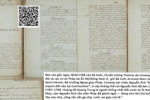 Sử liệu Pháp được công bố, làm rõ nhiều vấn đề về cuộc kháng chiến Tây Sơn