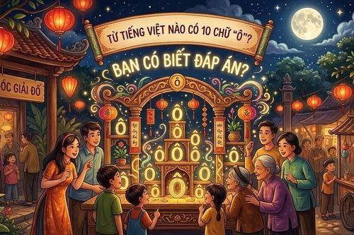 Từ tiếng Việt nào có 10 chữ 'Ô'? Câu đố khiến nhiều người bất ngờ