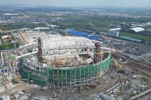 Sân vận động 60.000 chỗ dần thành hình dưới mái vòm nghìn tấn
