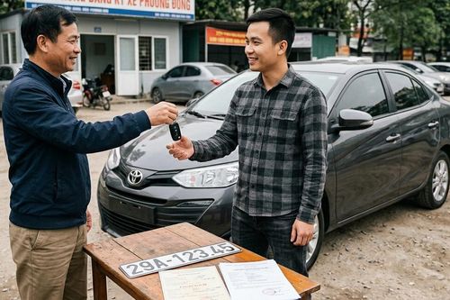 Bán xe có giao luôn giấy tờ và biển số cho người mua không?