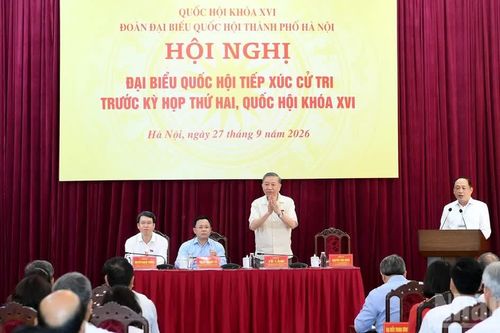 [Ảnh] Tổng Bí thư, Chủ tịch nước Tô Lâm tiếp xúc cử tri thành phố Hà Nội trước kỳ họp thứ hai, Quốc hội khóa XVI