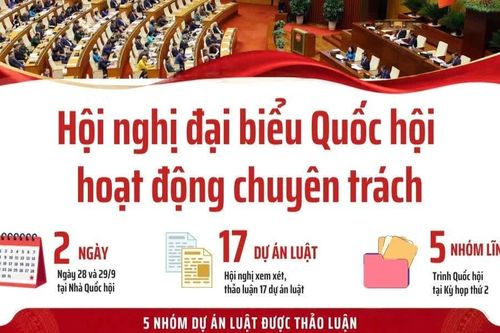 [Infographic] Hội nghị đại biểu Quốc hội hoạt động chuyên trách thứ nhất, nhiệm kỳ khóa XVI