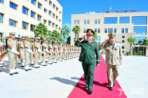 Lễ đón Đại tướng Nguyễn Trọng Nghĩa thăm chính thức Cộng hòa Algeria dân chủ và nhân dân