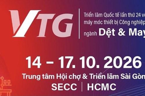 Sắp diễn ra Triển lãm Quốc tế Máy móc, Thiết bị, Nguyên phụ liệu Dệt may 2026