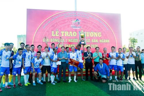 Đội bóng Sở VH,TT&DL vô địch Giải bóng đá 7 người các sở, ban, ngành tỉnh Thanh Hóa