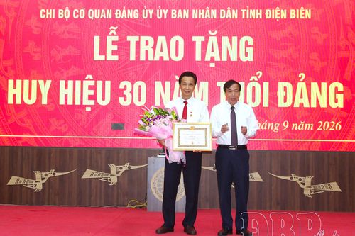 Chi bộ cơ quan Đảng ủy UBND tỉnh: Trao tặng Huy hiệu 30 năm tuổi Đảng