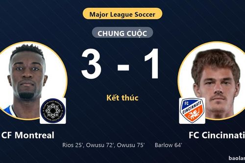 CF Montreal 3-1 FC Cincinnati: CF Montreal giành chiến thắng