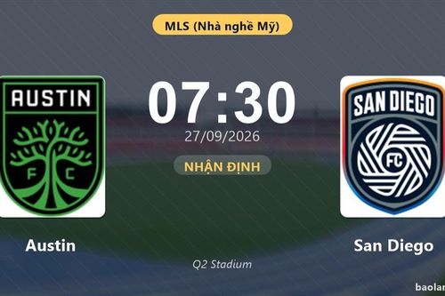 Nhận định Austin vs San Diego: Đội khách đau đầu vì thiếu người
