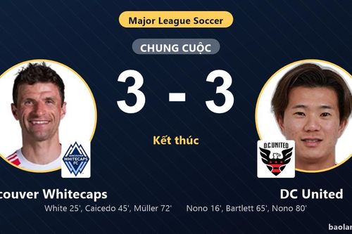 Chia điểm kịch tính với DC United, Vancouver Whitecaps chính thức giành vé vào vòng 1/16