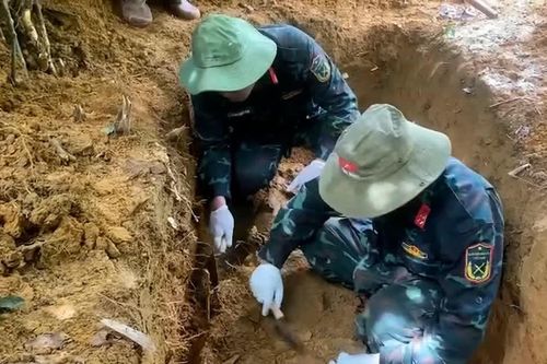 Phát hiện, cất bốc hài cốt liệt sĩ giữa cánh rừng miền núi Nam Đông