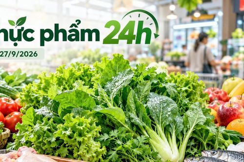 Thực phẩm 24h ngày 27/9: Rau xanh được chú ý sau mưa, thịt gà và gạo có nhiều mức giảm