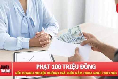Doanh nghiệp không trả phép năm chưa nghỉ cho người lao động có thể bị phạt 100 triệu