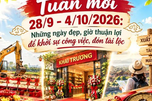 Xem ngày giờ tuần mới 28/9 - 4/10/2026: Những ngày đẹp và khung giờ thuận lợi để khởi sự công việc tài lộc