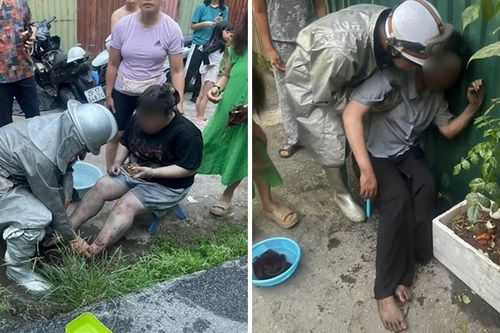 Hà Nội: Kịp thời giải cứu 2 người mắc kẹt trong vụ cháy nhà 5 tầng ở phường Hoàng Mai