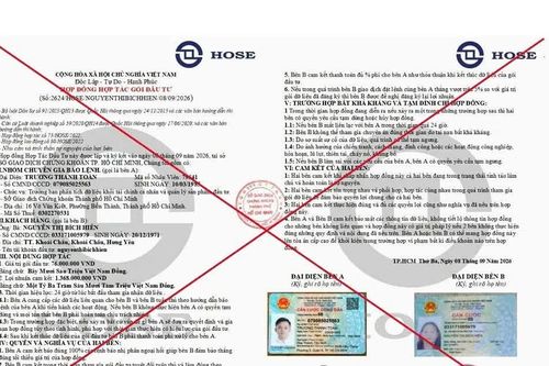 Cảnh báo giả mạo Sở Giao dịch chứng khoán Thành phố Hồ Chí Minh