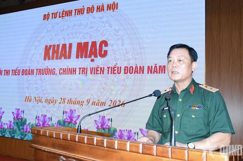 Bộ tư lệnh Thủ đô Hà Nội: Khai mạc Hội thi Tiểu đoàn trưởng, chính trị viên tiểu đoàn năm 2026