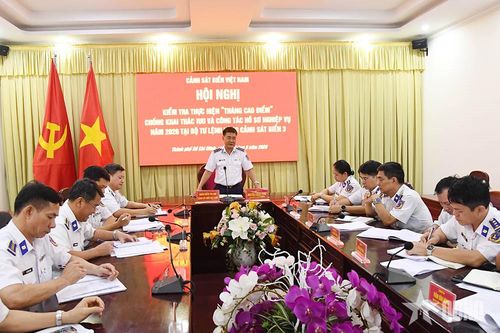 Cảnh sát biển Việt Nam kiểm tra công tác chống IUU tại Vùng Cảnh sát biển 3