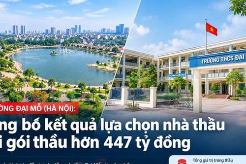 Công bố kết quả lựa chọn nhà thầu hai gói thầu hơn 447 tỷ đồng tại phường Đại Mỗ (Hà Nội)
