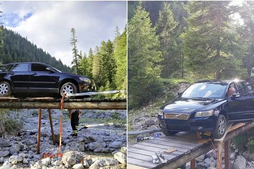 Tin thiết bị dẫn đường, cụ ông 78 tuổi lái xe Volvo mắc kẹt trên cầu gỗ giữa núi
