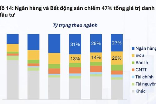 47% tỷ trọng danh mục của quỹ đầu tư là ngân hàng và bất động sản