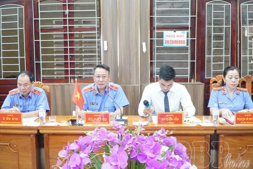 Hội đàm giữa Viện Kiểm sát Nhân dân tỉnh Điện Biên và tỉnh Phông Sa Lỳ (Lào)