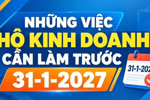 Những việc hộ kinh doanh cần làm trước 31-1-2027