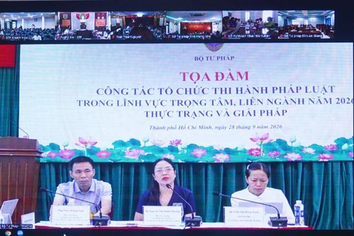 Tọa đàm công tác tổ chức thi hành pháp luật trong lĩnh vực trọng tâm, liên ngành của Chính phủ năm 2026