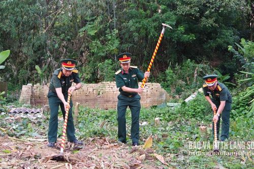 Lễ khởi công xây dựng nhà bia nơi thành lập Tỉnh đội Bộ dân quân Lạng Sơn