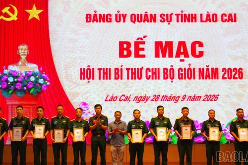 Bộ Chỉ huy Quân sự tỉnh Lào Cai tổ chức thành công Hội thi Bí thư chi bộ giỏi năm 2026