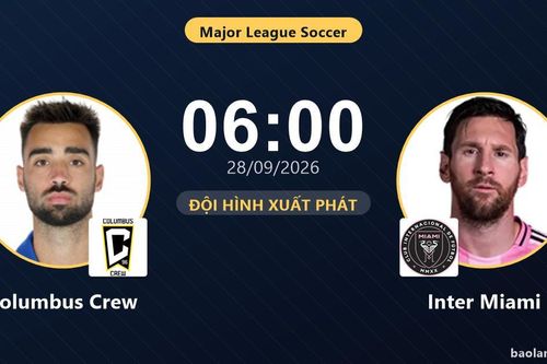 TRỰC TIẾPTrực tiếp Columbus Crew vs Inter Miami: Đội hình xuất phát
