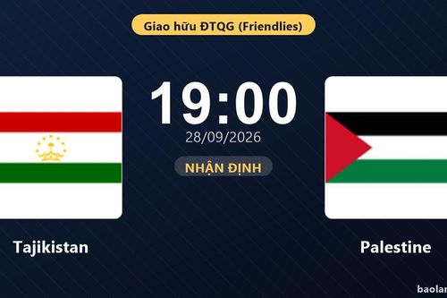 Nhận định Tajikistan vs Palestine - Giao hữu ĐTQG (Friendlies)