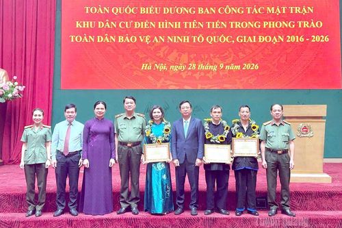 Tuyên Quang có 3 tập thể được biểu dương Ban Công tác Mặt trận khu dân cư điển hình tiên tiến trong phong trào 'Toàn dân bảo vệ an ninh Tổ quốc'