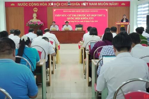 Bộ trưởng Bộ Xây dựng Trần Hồng Minh tiếp xúc cử tri phường Nùng Trí Cao trước Kỳ họp thứ 2, Quốc hội khóa XVI