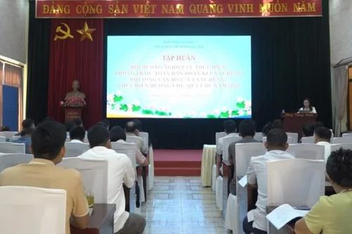 Tập huấn nghiệp vụ thực hiện phong trào 'Toàn dân đoàn kết xây dựng đời sống văn hóa'
