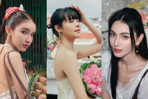 Giới trẻ Thái Lan sáng tạo với trend cài tóc hoa Malai, chụp ảnh với hoa sen