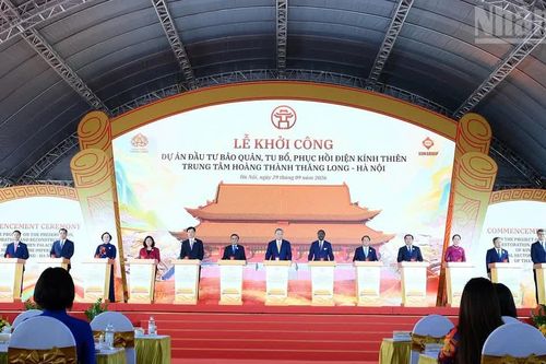 [Ảnh] Tổng Bí thư, Chủ tịch nước Tô Lâm dự Lễ khởi công Dự án đầu tư bảo quản, tu bổ, phục hồi Điện Kính Thiên