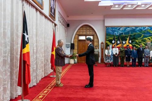 Đại sứ Việt Nam trình Quốc thư lên Tổng thống Timor-Leste