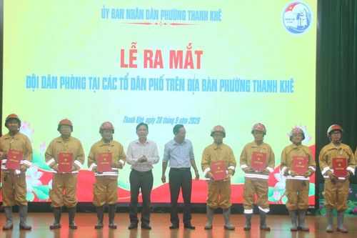Phường Thanh Khê ra mắt 80 Đội Dân phòng ở khu dân cư