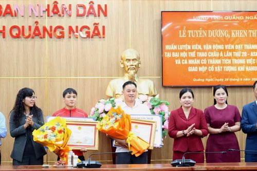 Quảng Ngãi tuyên dương võ sĩ giành HCB tại ASIAD 20