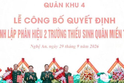 Thành lập Phân hiệu 2, Trường Thiếu sinh quân miền Trung tại Nghệ An