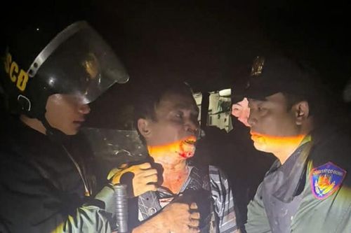 Đối tượng mặc giáp tự chế, dùng dao tấn công 2 cán bộ Công an tại Thái Nguyên