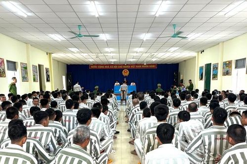 Phối hợp tổ chức phiên tòa xét xử lưu động tại Trại giam Đắk Tân