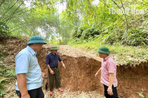 Nứt, sụt lún đất tiếp tục mở rộng tại đồi Na Lo, xã Đồng Lương