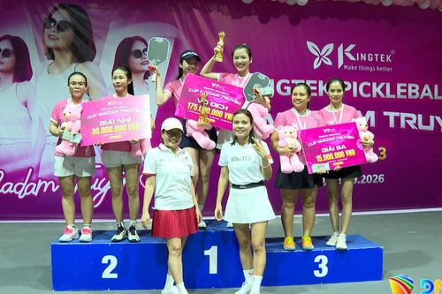 Gần 400 vận động viên nữ tranh tài tại giải Kingtek Pickleball Cup Madam Truyền 2026
